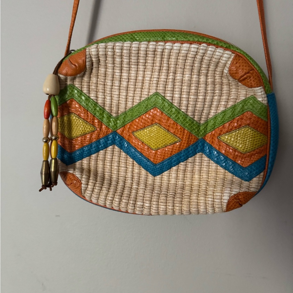 Colorful Woven Crossbody Bag